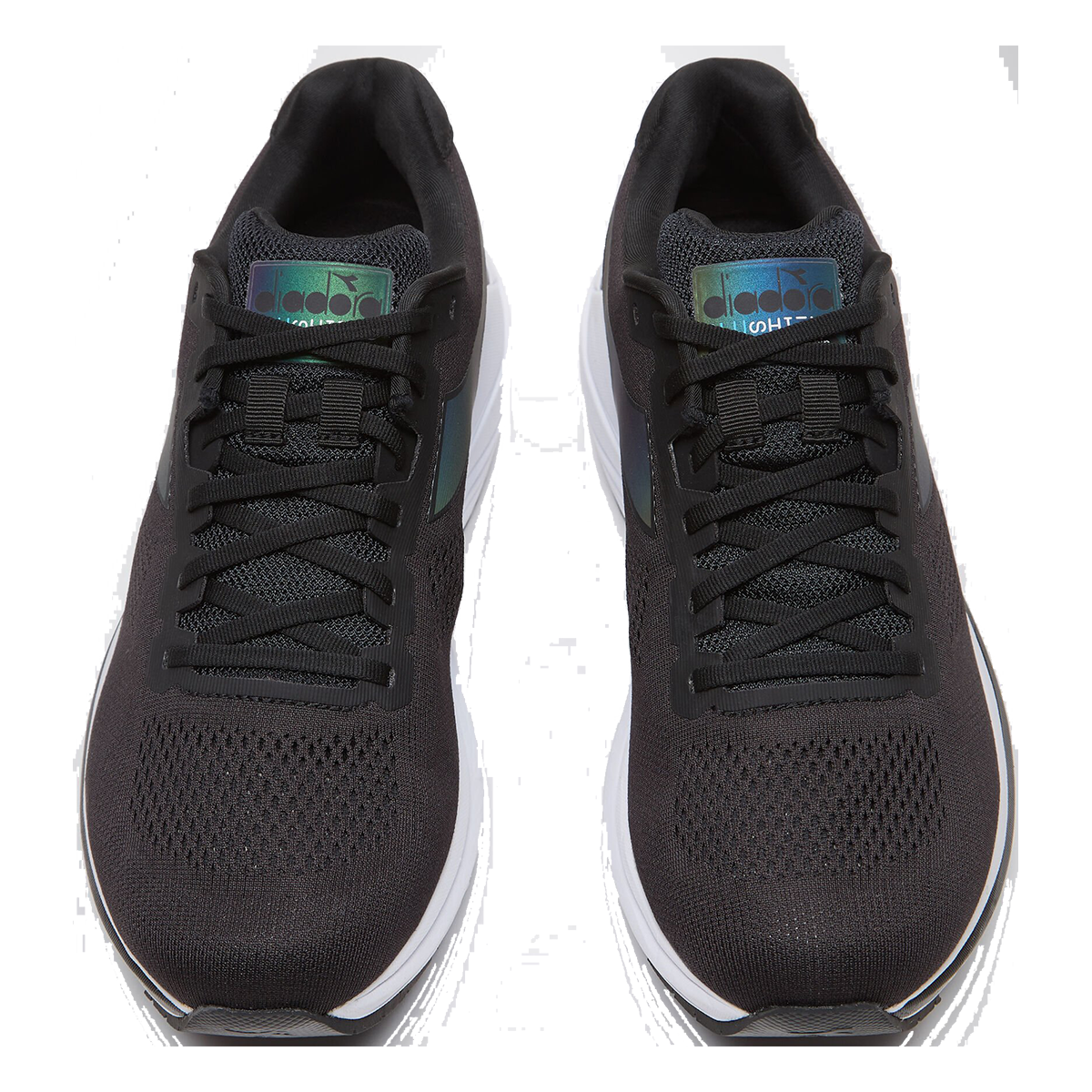 Diadora Mythos Blushield 7 Vortice HIP — Black - Silver — Size B — Width 6 — Detail View