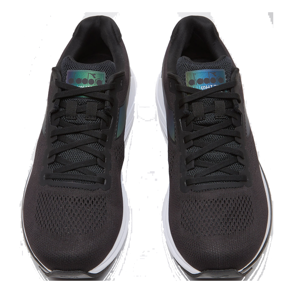 Diadora Mythos Blushield 7 Vortice HIP — Black - Silver — Size D — Width 8 — Detail View