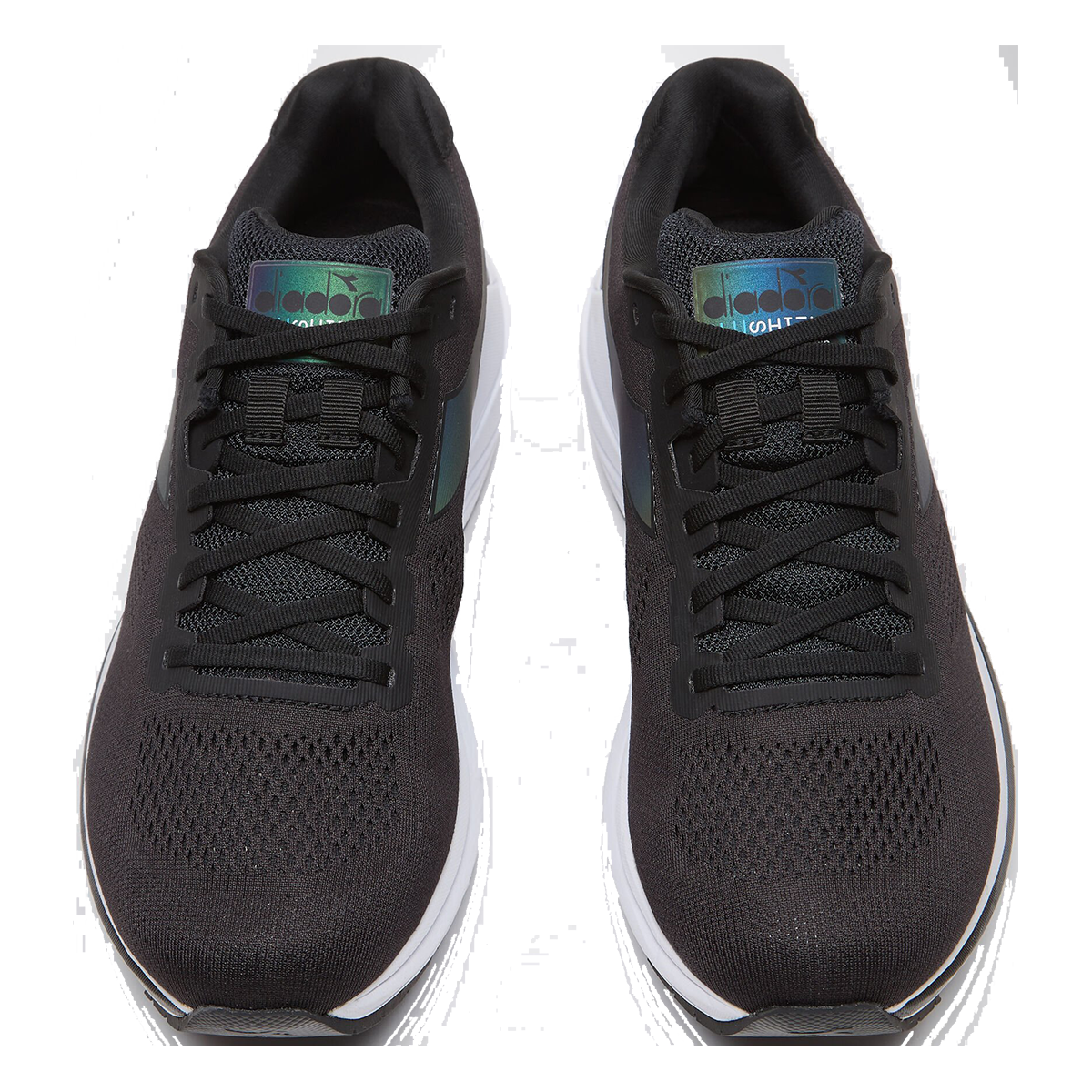 Diadora Mythos Blushield 7 Vortice HIP — Black - Silver — Size D — Width 8 — Detail View