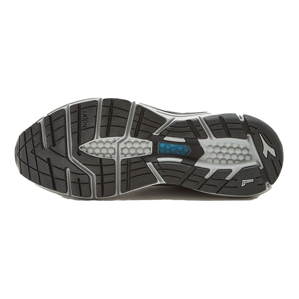 Diadora Mythos Blushield 7 Vortice HIP — Black - Silver — Size B — Width 6 — Back View