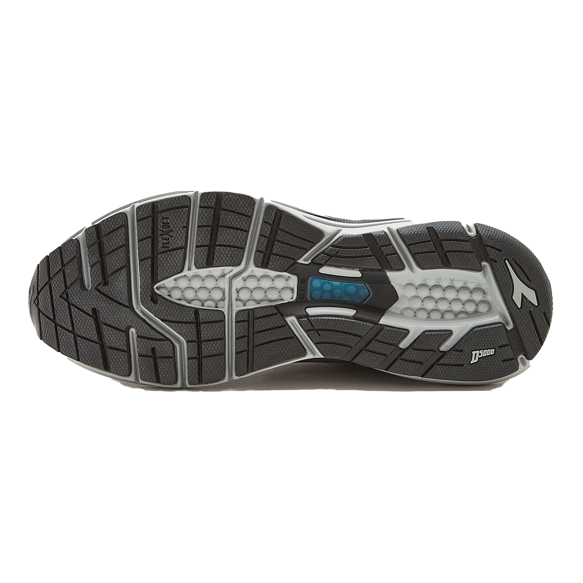 Diadora Mythos Blushield 7 Vortice HIP — Black - Silver — Size B — Width 6 — Back View