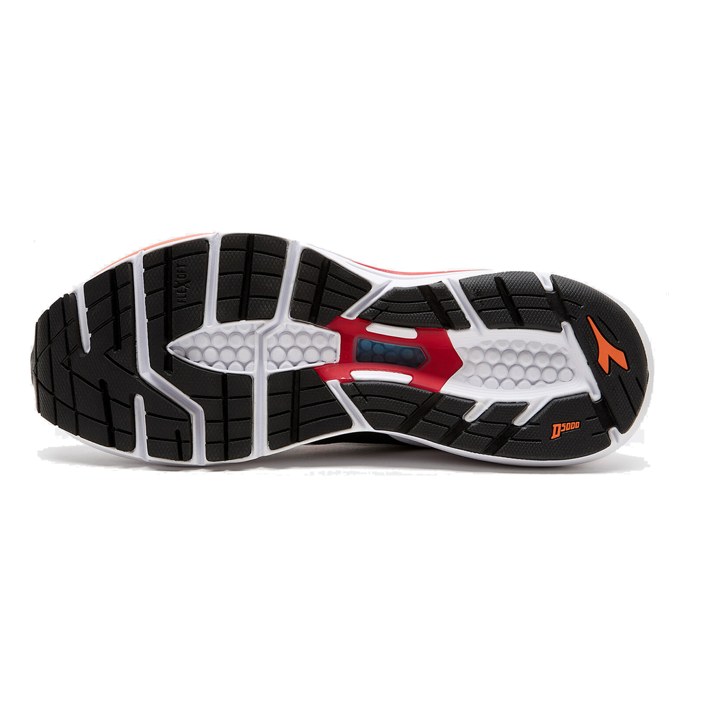 Diadora Mythos Blushield 7 Vortice — White - Black - Vermillion Orange — Size D — Width 9.5 — Alternate View 16