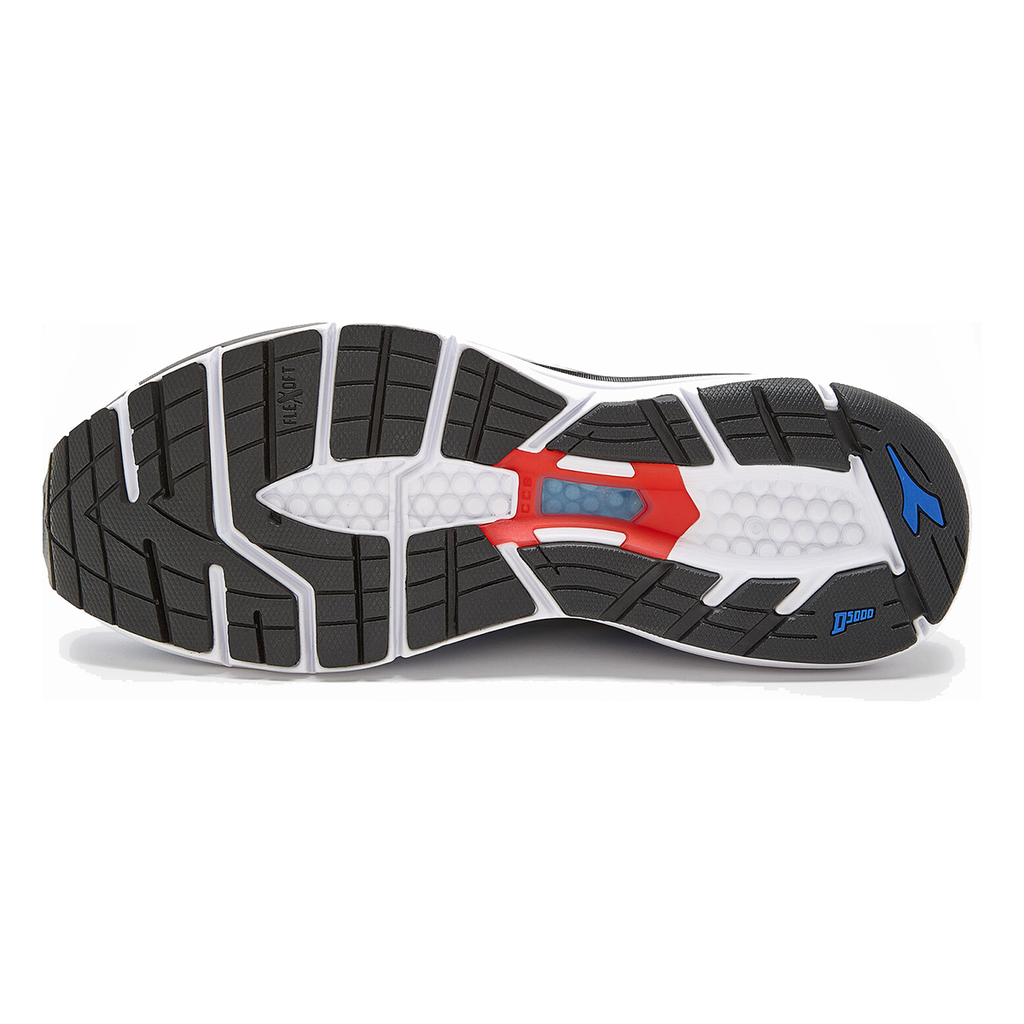 Diadora Mythos Blushield 7 Vortice — White - Black - Vermillion Orange — Size D — Width 9.5 — Alternate View 12