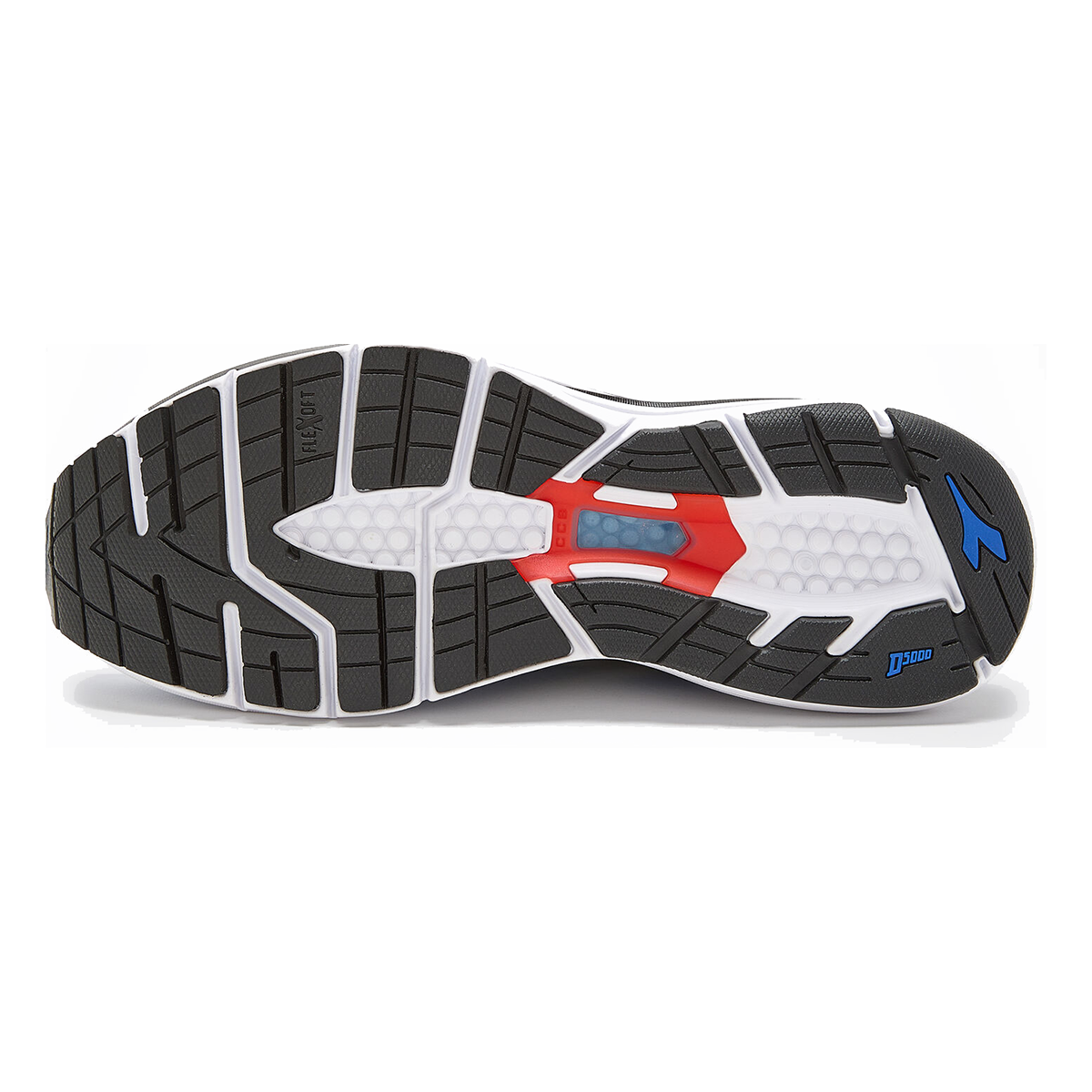 Diadora Mythos Blushield 7 Vortice — White - Black - Vermillion Orange — Size D — Width 9.5 — Alternate View 12
