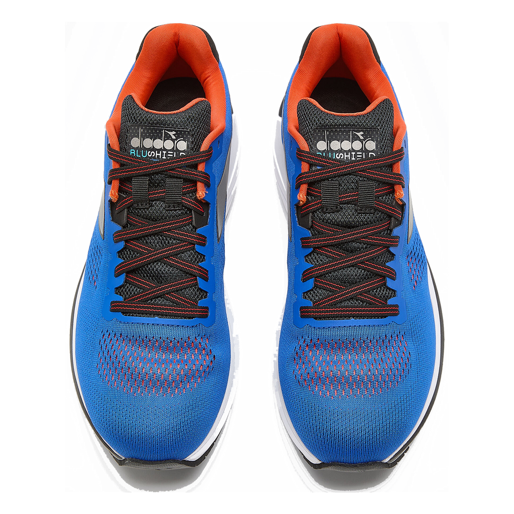 Diadora Mythos Blushield 7 Vortice — White - Black - Vermillion Orange — Size D — Width 9.5 — Alternate View 11