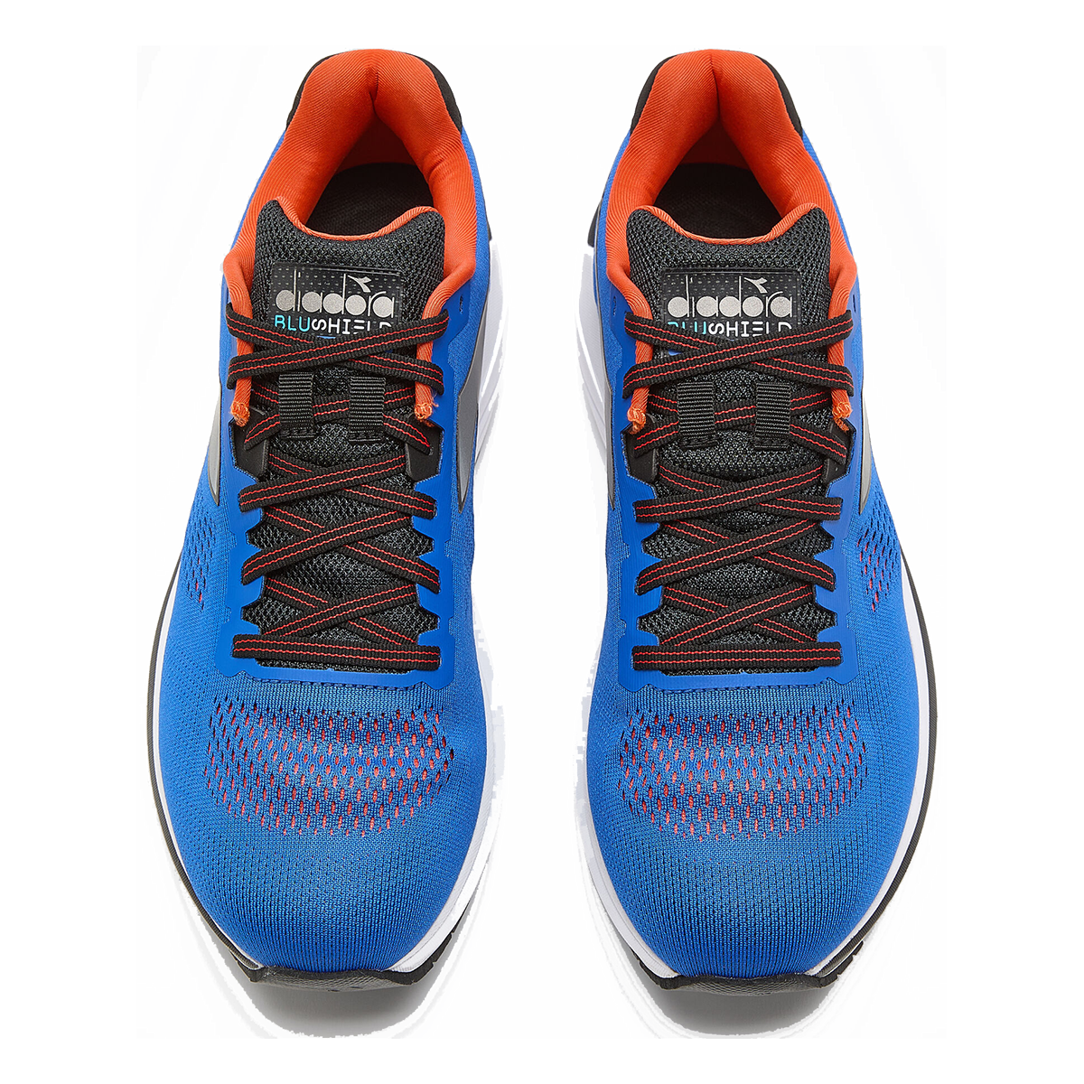Diadora Mythos Blushield 7 Vortice — White - Black - Vermillion Orange — Size D — Width 9.5 — Alternate View 11