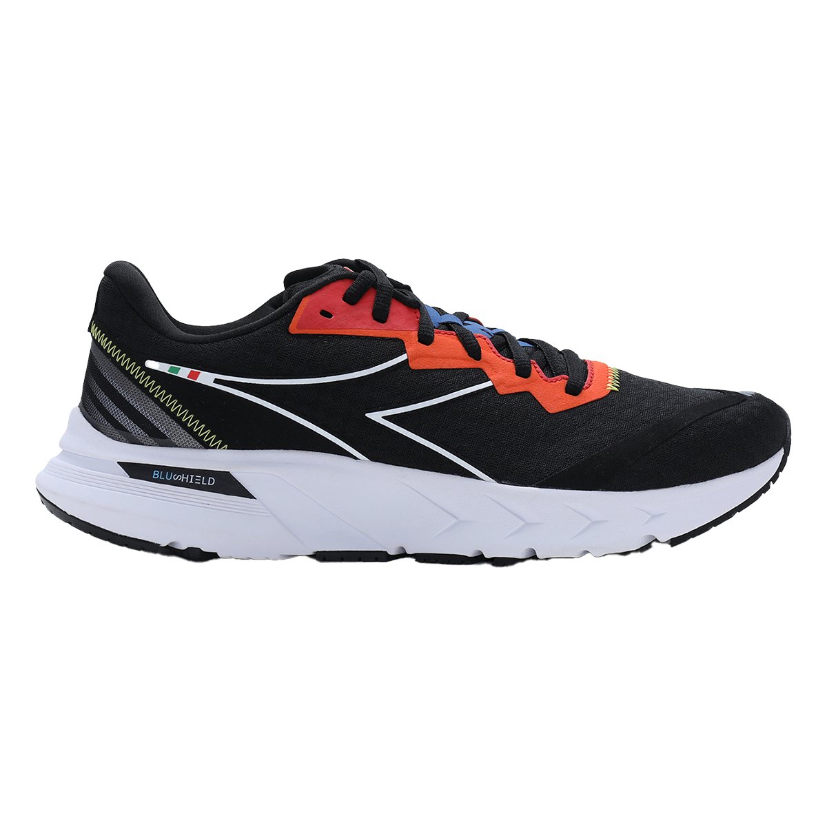 Diadora Mythos Blushield Volo 2 — Deep Periwinkle - Neon Yellow — Size B — Width 10 — Alternate View 7