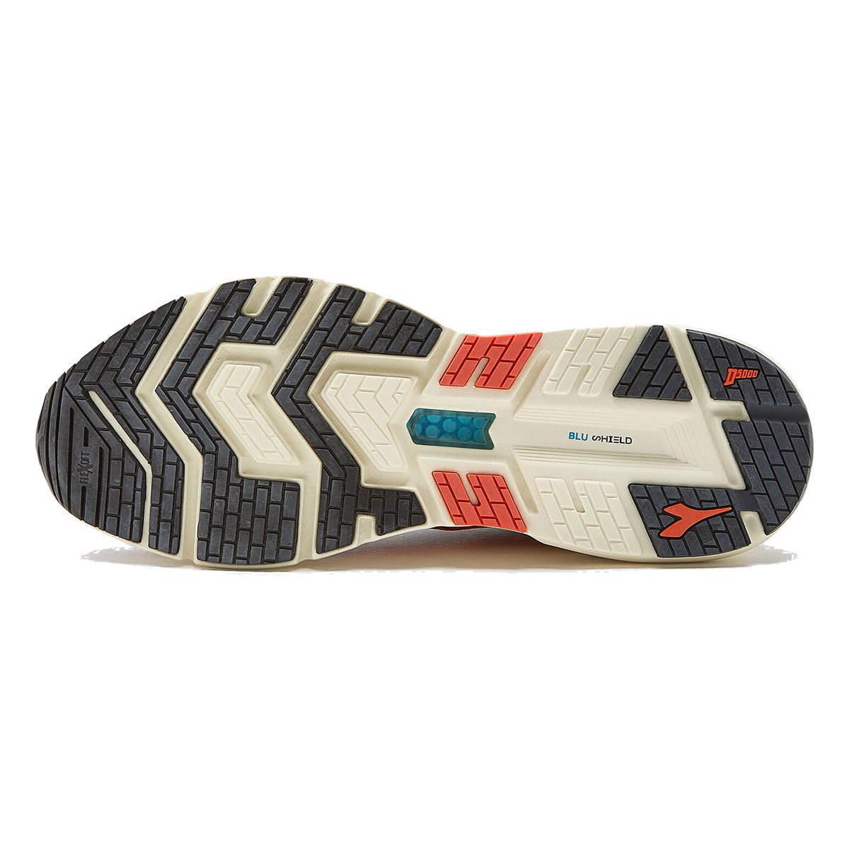 Diadora Mythos Blushield Volo 2 — Black - White - Orange — Size D — Width 11 — Detail View