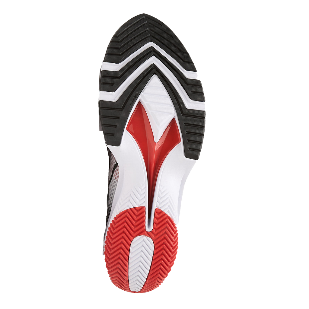 Diadora Equipe Corsa 2 — White - Black - Fiery Red — Size D — Width 6 — Back View