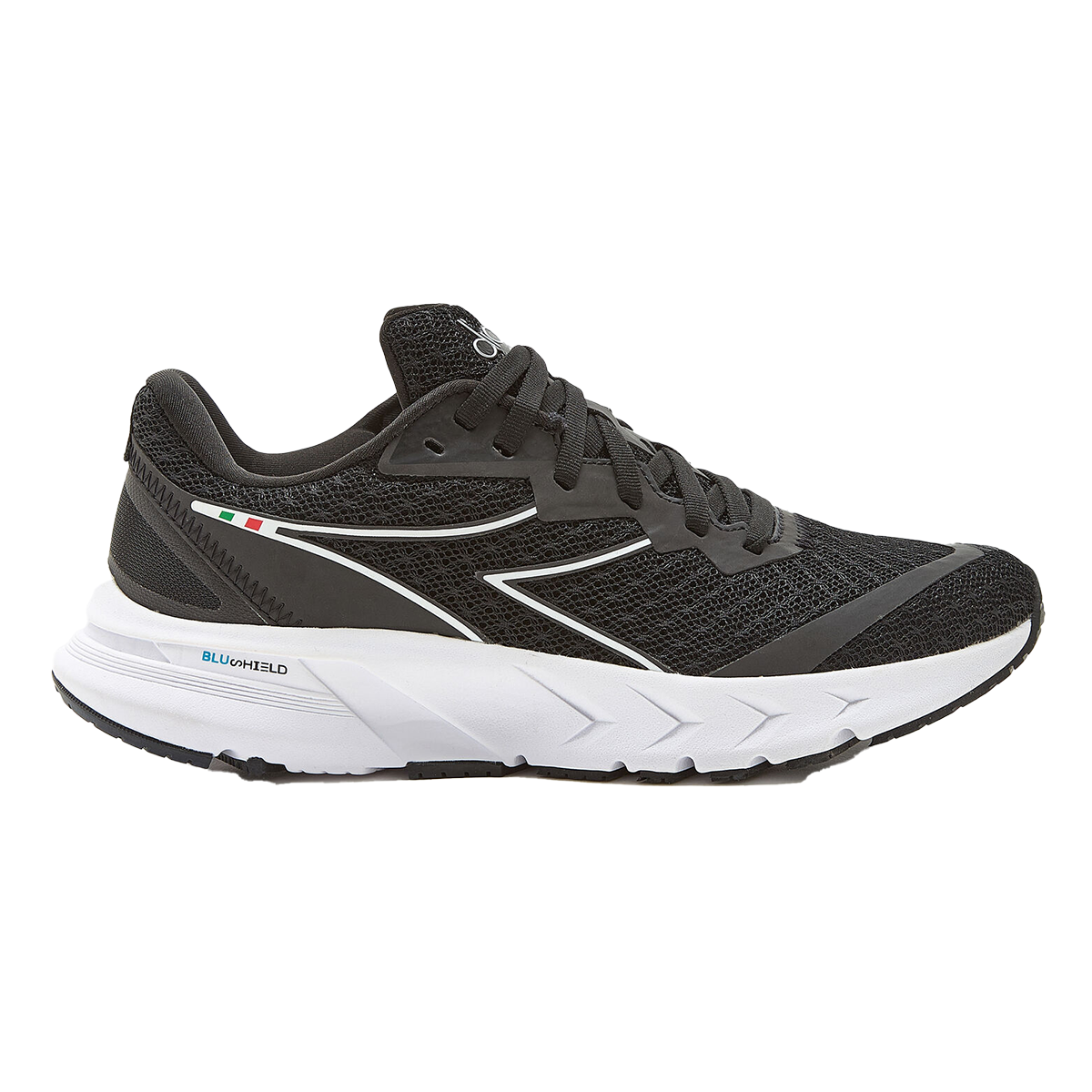 Diadora Mythos Blushield Volo 2 Glam — Silver DD - White — Size B — Width 5.5 — Front View