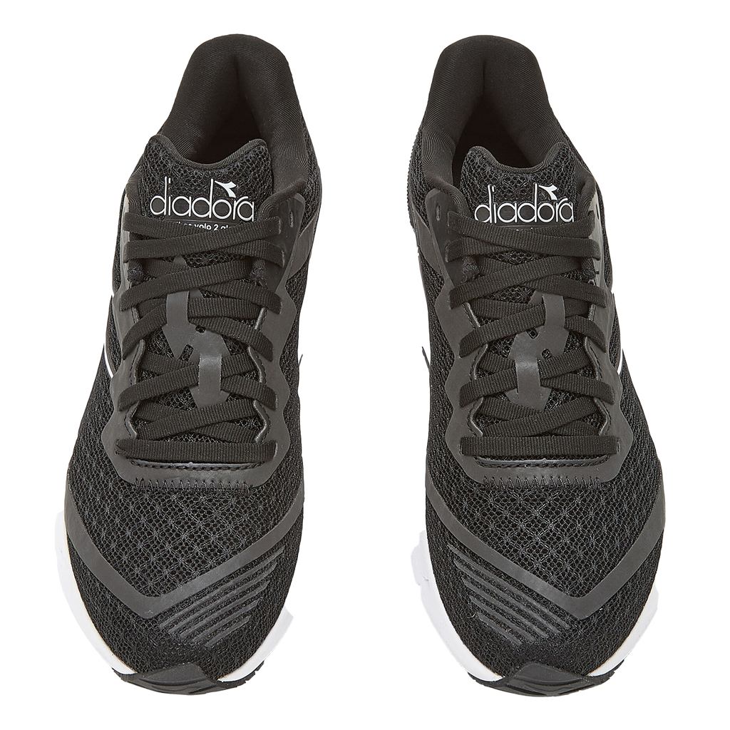 Diadora Mythos Blushield Volo 2 Glam — Silver DD - White — Size B — Width 5.5 — Side View