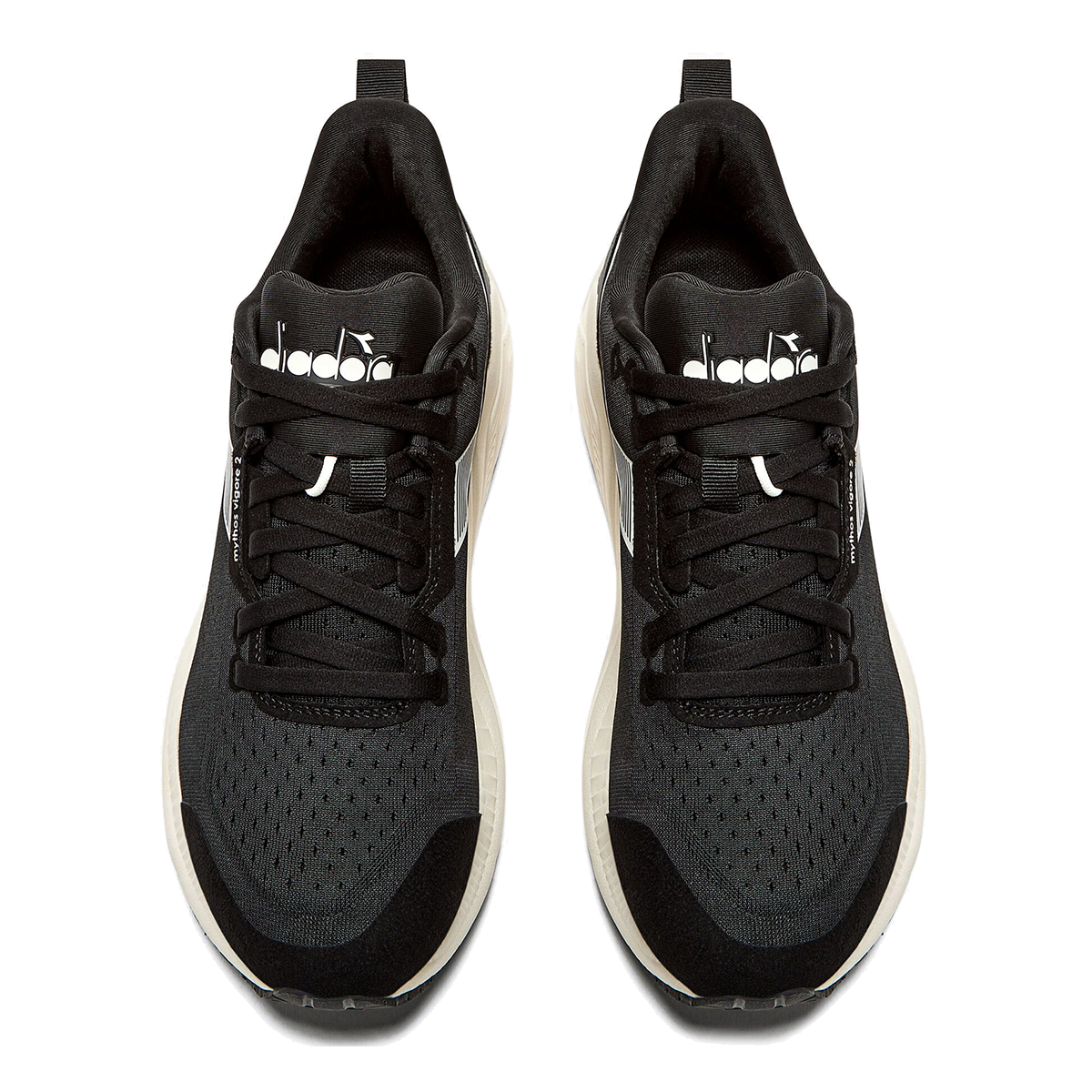 Diadora Mythos Blushield Vigore 2 — Black - White - Pink Fluo — Size B — Width 10 — Detail View
