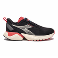 Diadora Mythos Blushield Vigore 2 — Black - White - Pink Fluo — Size B — Width 10 — Front View