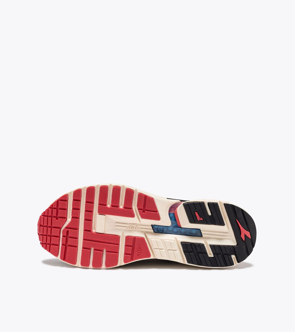 Diadora Mythos Blushield Vigore 2 — Black - White - Pink Fluo — Size B — Width 10 — Back View