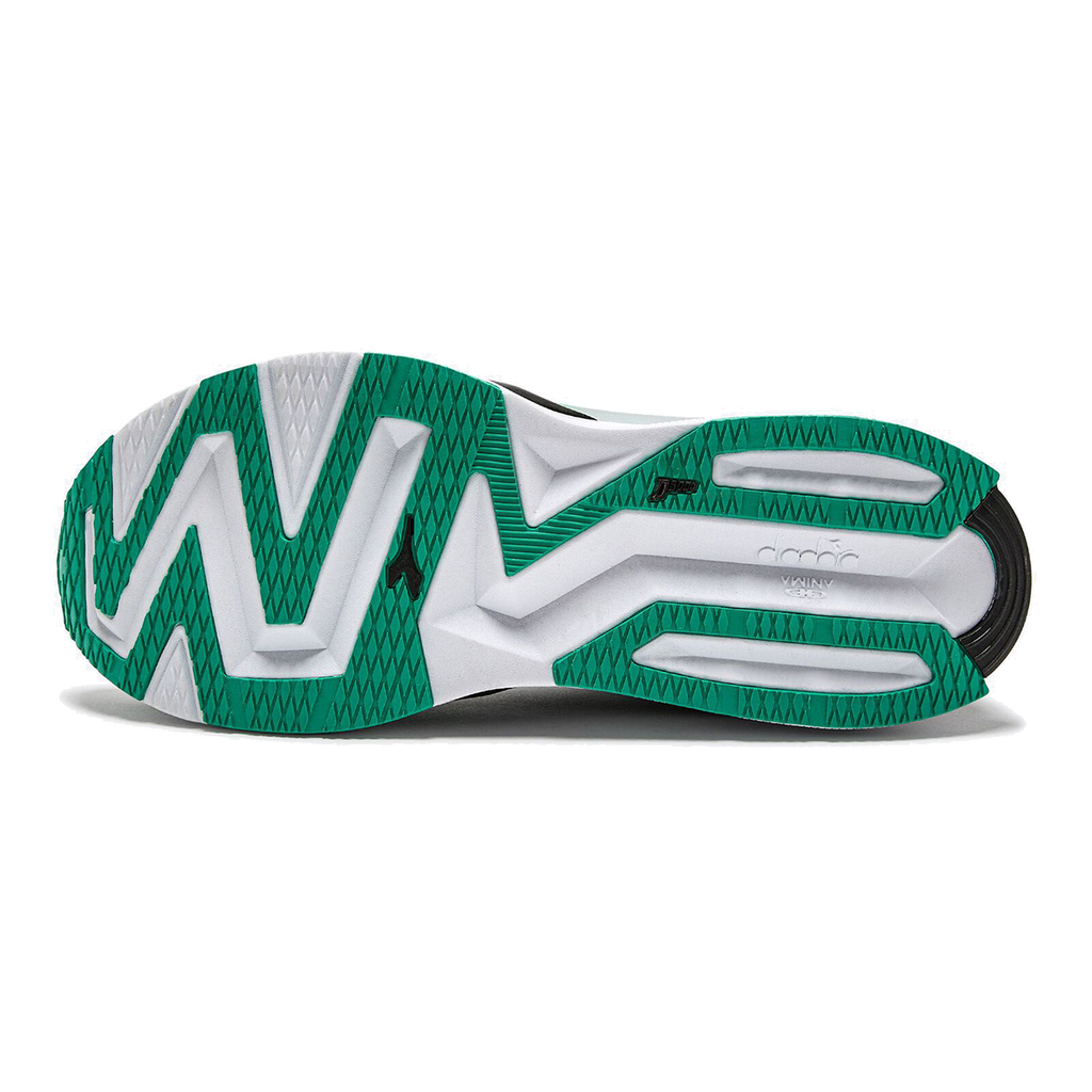 Diadora Atomo V7000 — White - Green Fluo - Black — Size D — Width 10 — Lifestyle View