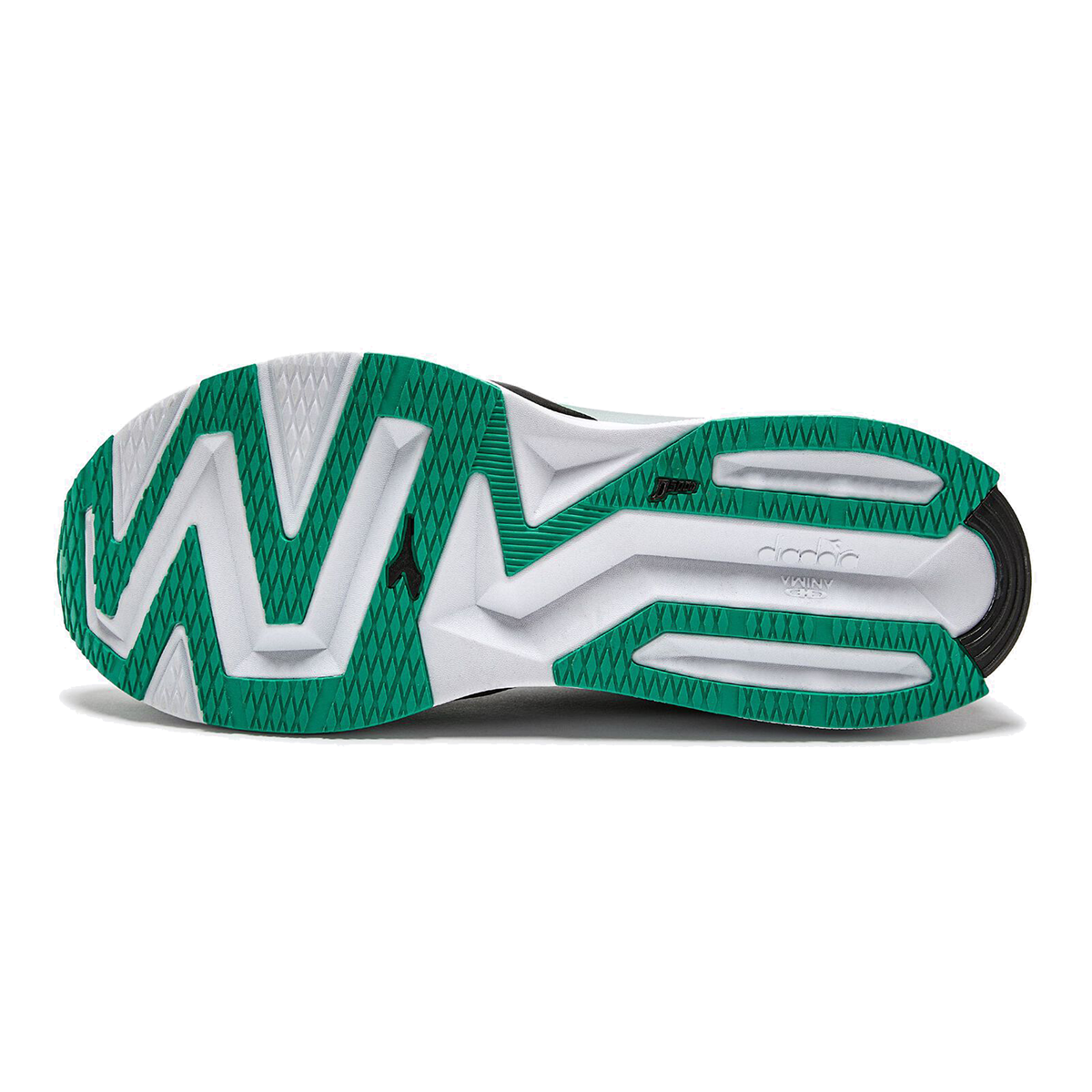 Diadora Atomo V7000 — White - Green Fluo - Black — Size D — Width 10 — Lifestyle View