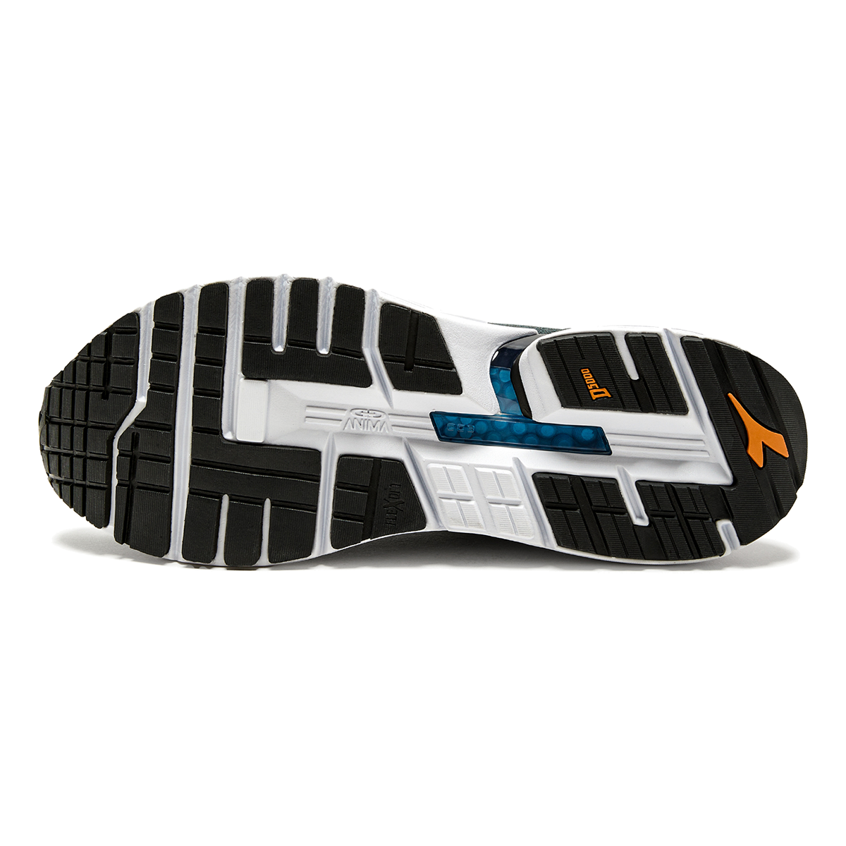 Diadora Mythos Blushield Vigore 2 — Steel Gray - Black — Size D — Width 10 — Back View