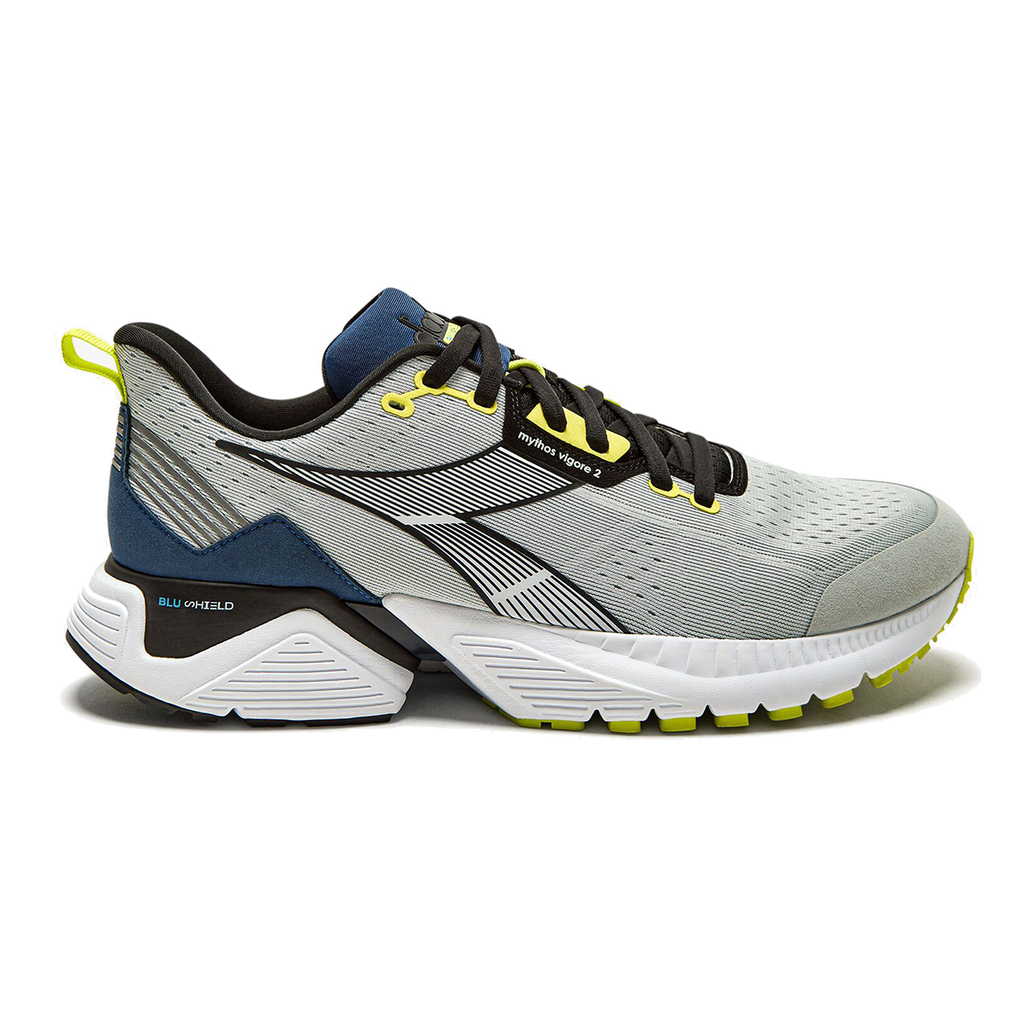Diadora Mythos Blushield Vigore 2 — Steel Gray - Black — Size D — Width 10 — Alternate View 7