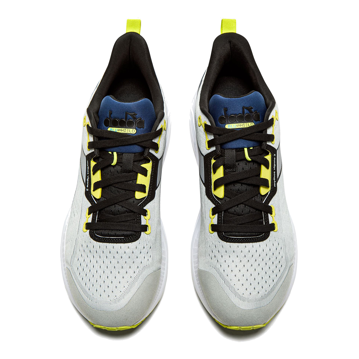 Diadora Mythos Blushield Vigore 2 — Steel Gray - Black — Size D — Width 10 — Alternate View 8