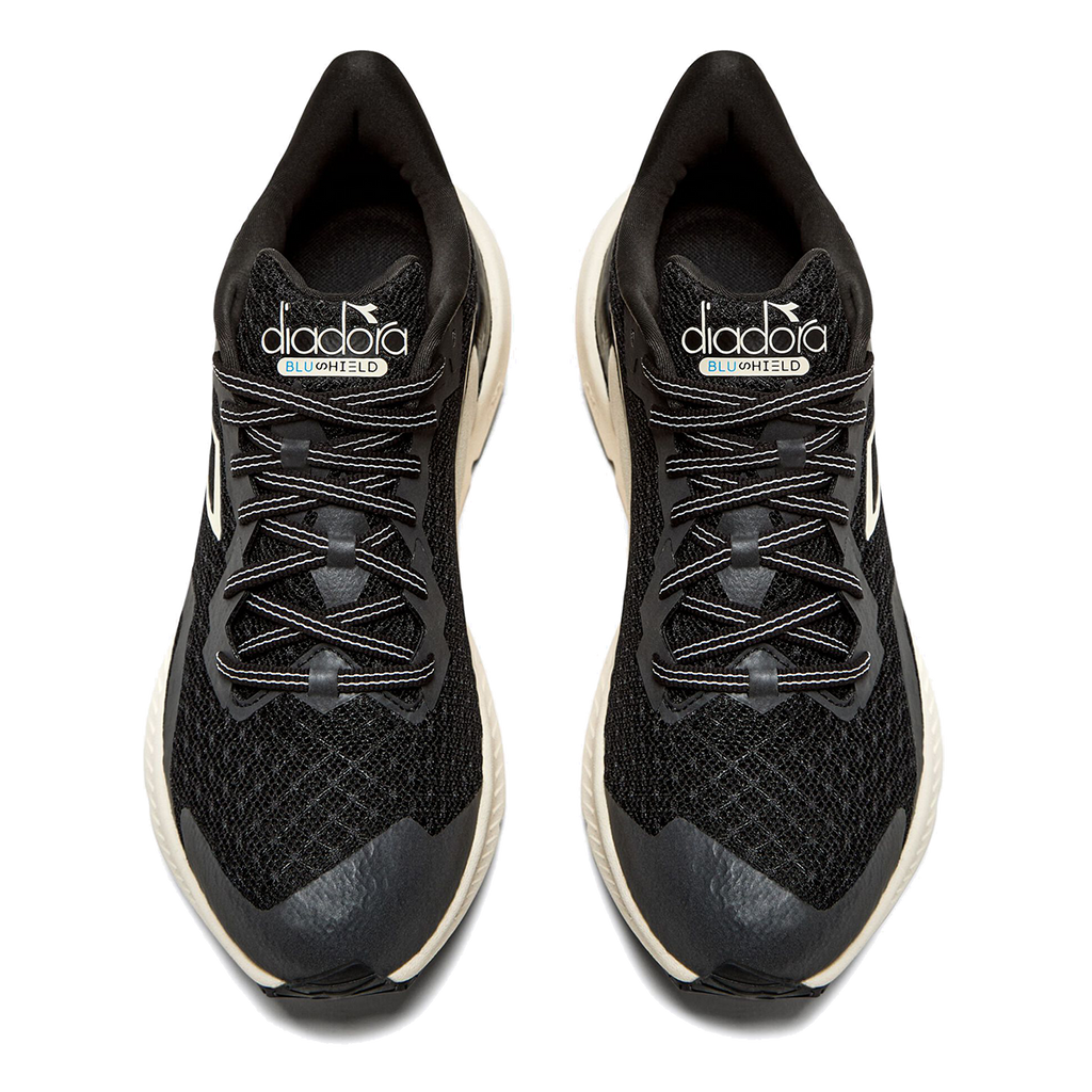 Diadora Mythos Blushield Volo 3 Glam — Silver - White — Size B — Width 10 — Side View