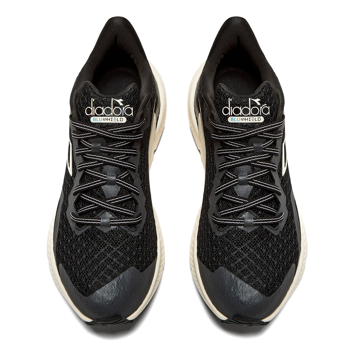 Diadora Mythos Blushield Volo 3 Glam — Silver - White — Size B — Width 10 — Side View