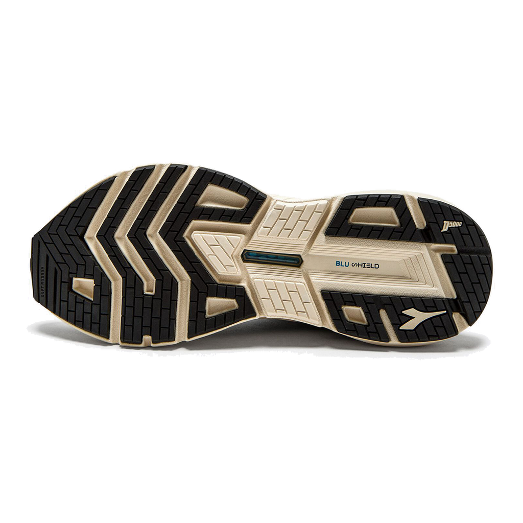 Diadora Mythos Blushield Volo 3 Glam — Silver - White — Size B — Width 10 — Back View