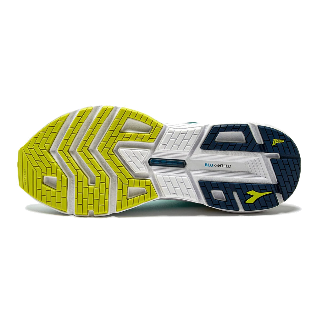 Diadora Mythos Blushield Volo 3 — Black - Whisper White — Size B — Width 10 — Back View