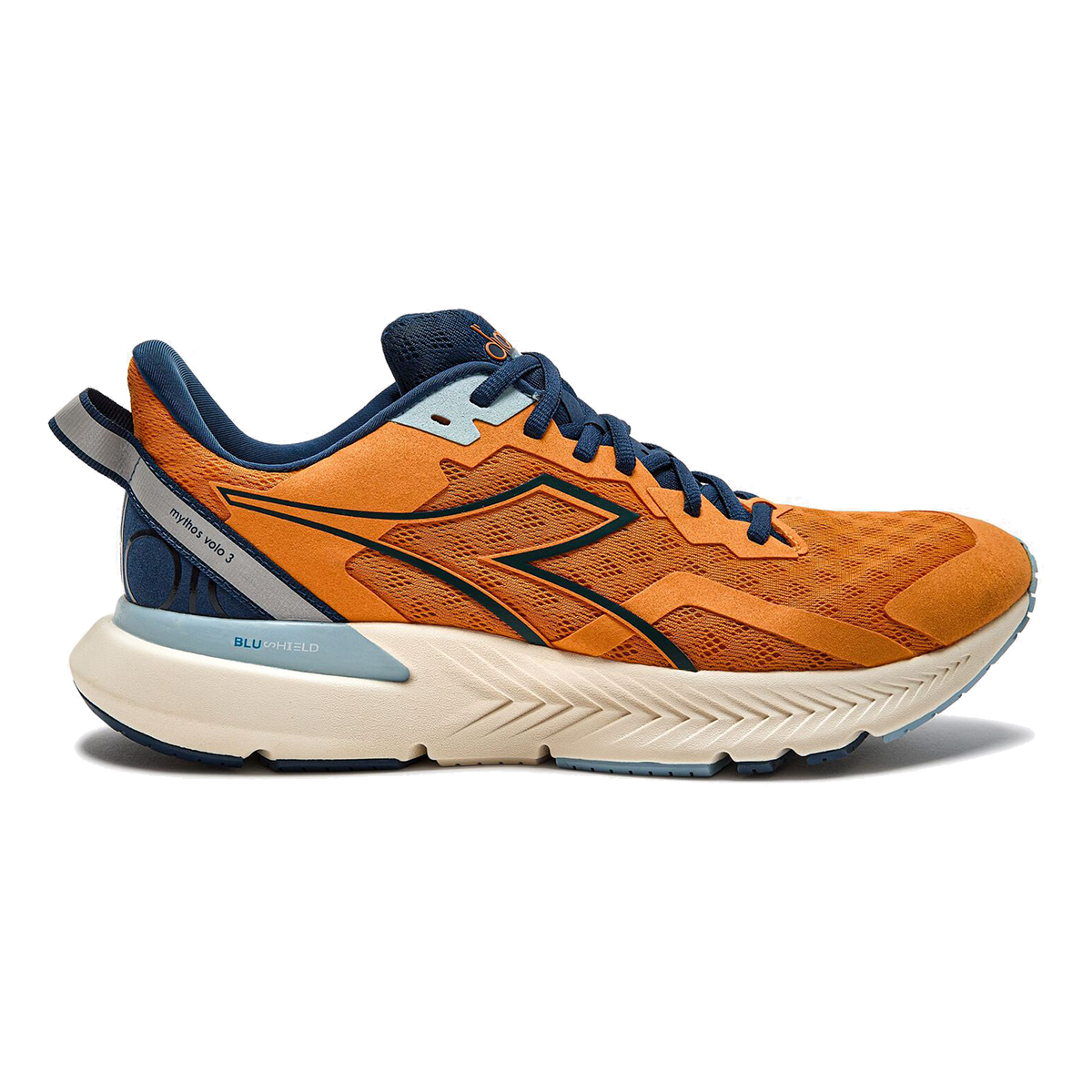 Diadora Mythos Blushield Volo 3 — Green Fluo - White - Black — Size D — Width 10 — Back View