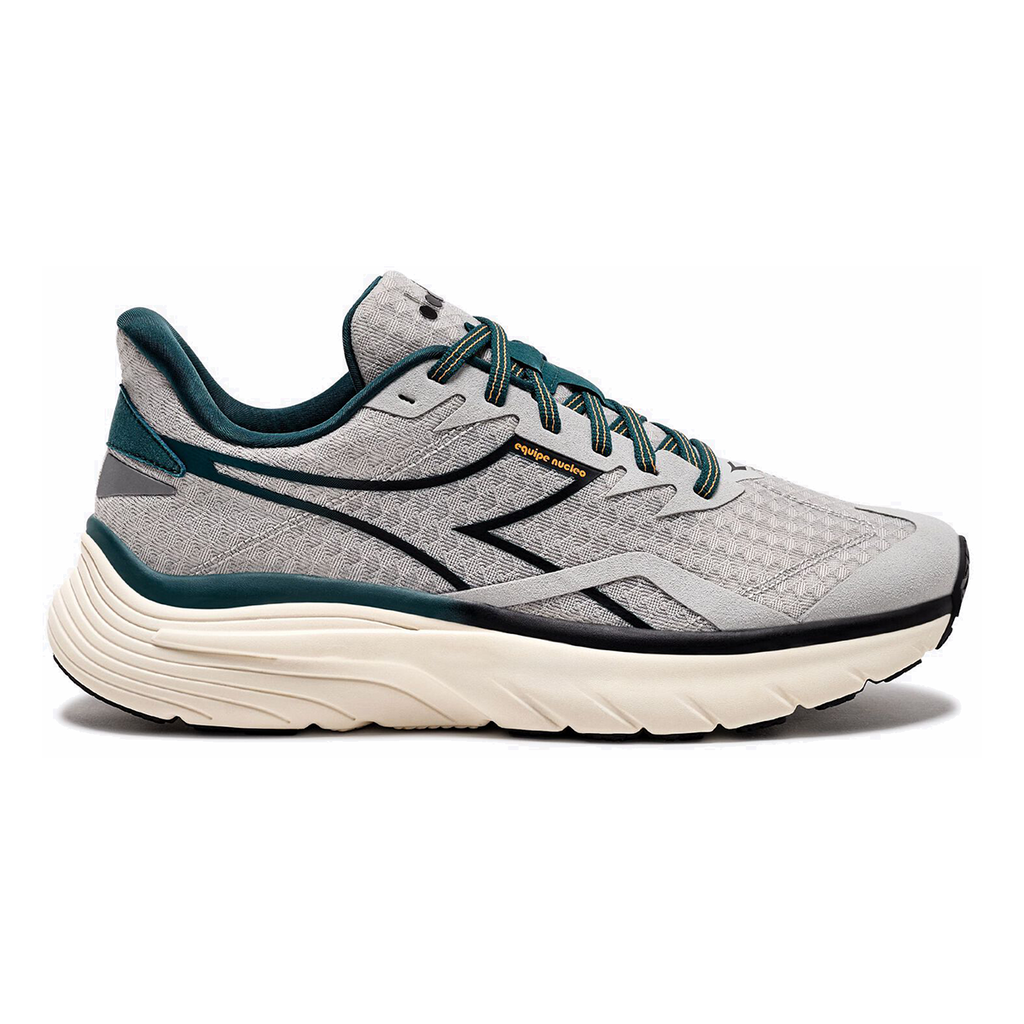 Diadora Equipe Nucleo — Silver - Black - Mediterra — Size D — Width 8.5 — Front View