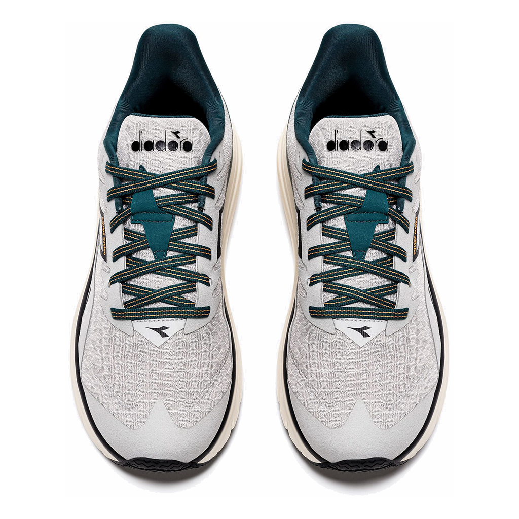 Diadora Equipe Nucleo — Silver - Black - Mediterra — Size D — Width 8.5 — Side View