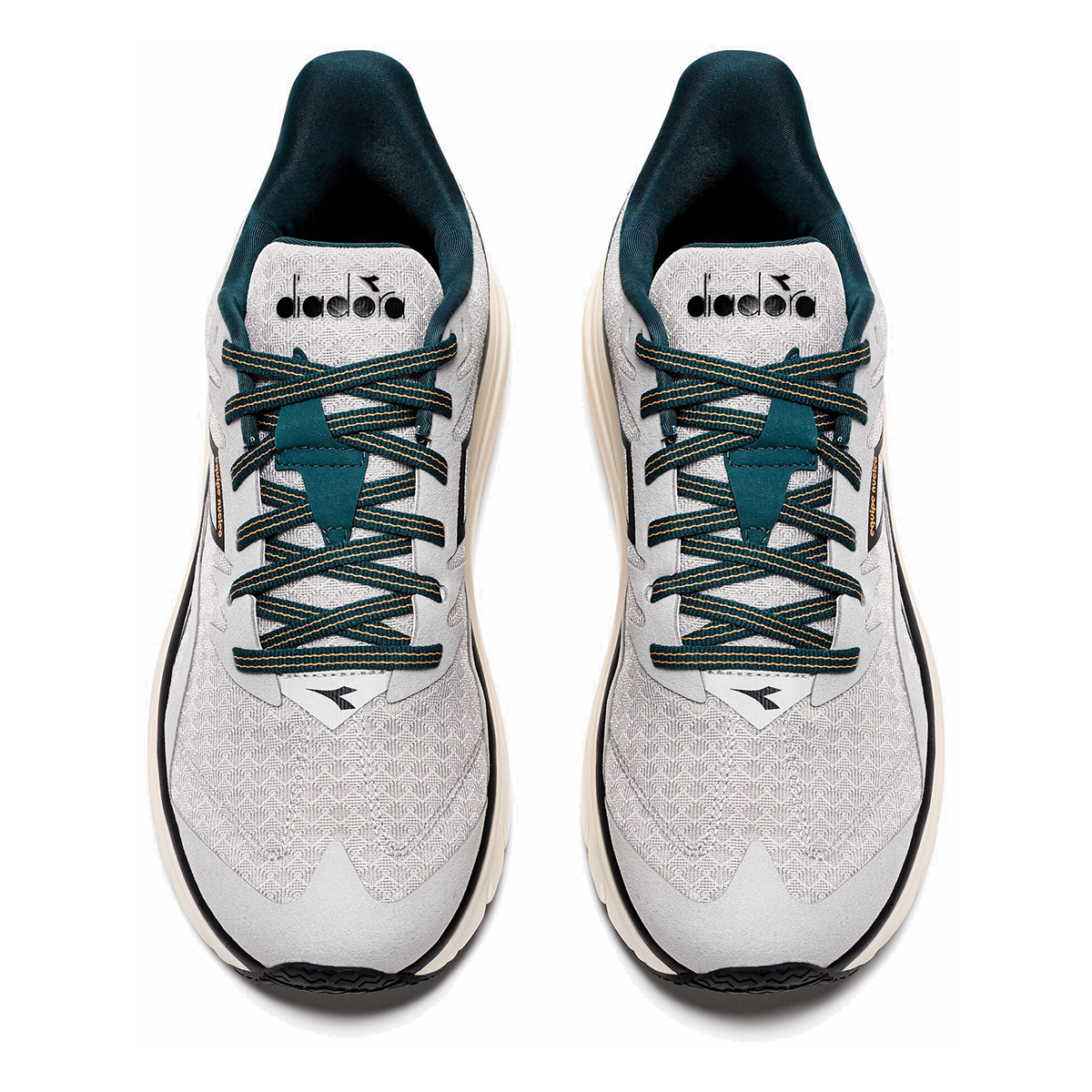 Diadora Equipe Nucleo — Silver - Black - Mediterra — Size D — Width 8.5 — Side View