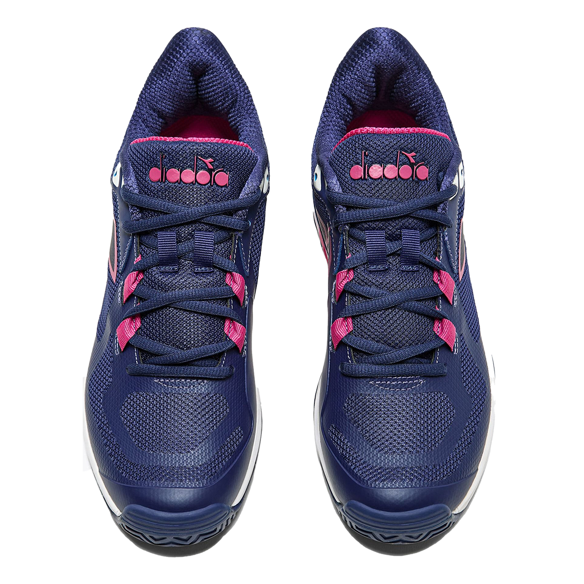 Diadora Trofeo 2 AG Pickleball — White - Legion Blue — Size B — Width 10 — Side View