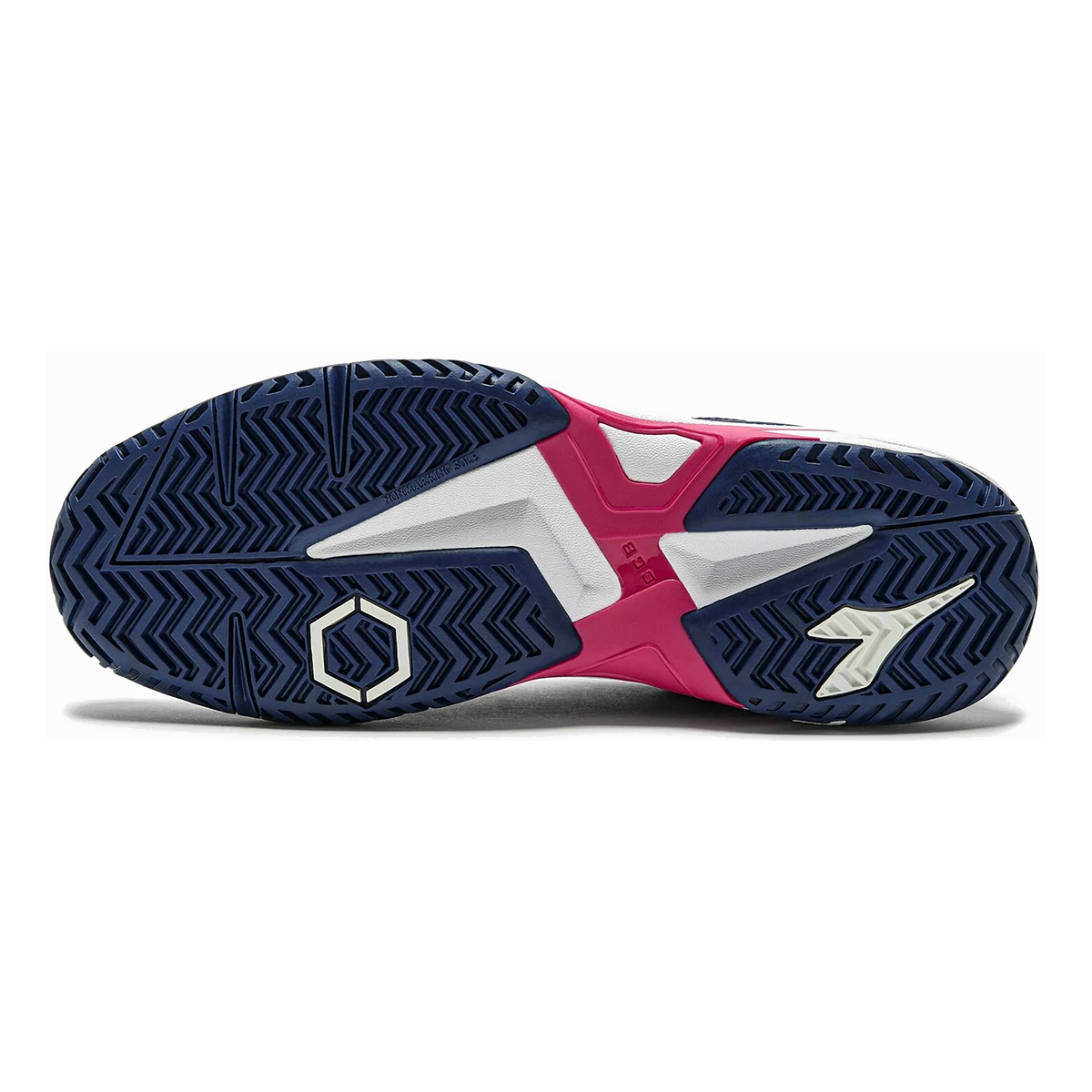 Diadora Trofeo 2 AG Pickleball — White - Legion Blue — Size B — Width 10 — Back View