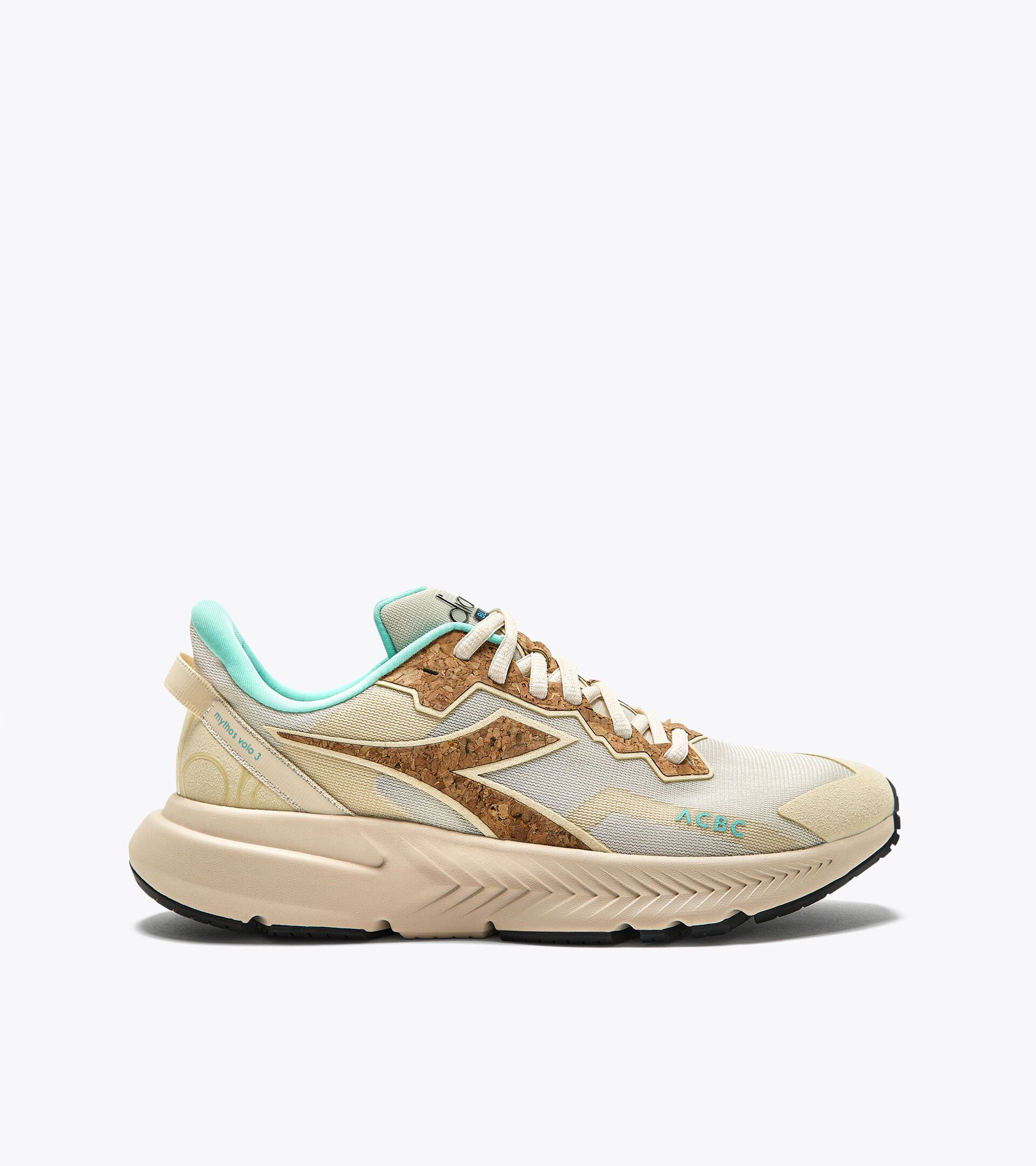 Diadora Mythos Blushield Volo 3 ACBC — Dusty Aqua Green — Size B — Width 10 — Top View