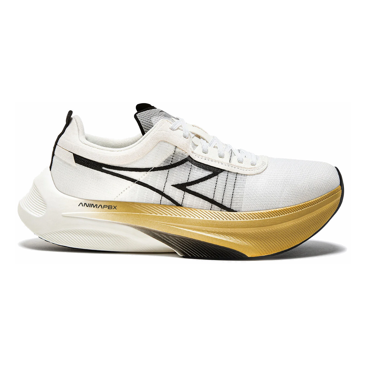 Diadora Gara Carbon — White - Black - Kumquat — Size D — Width 5.5 M / 7 W — Top View