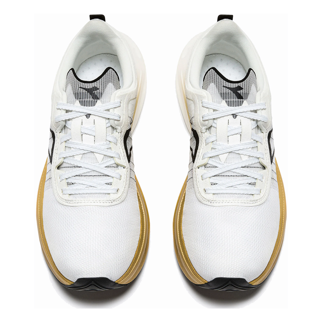 Diadora Gara Carbon — White - Black - Kumquat — Size D — Width 5.5 M / 7 W — Detail View