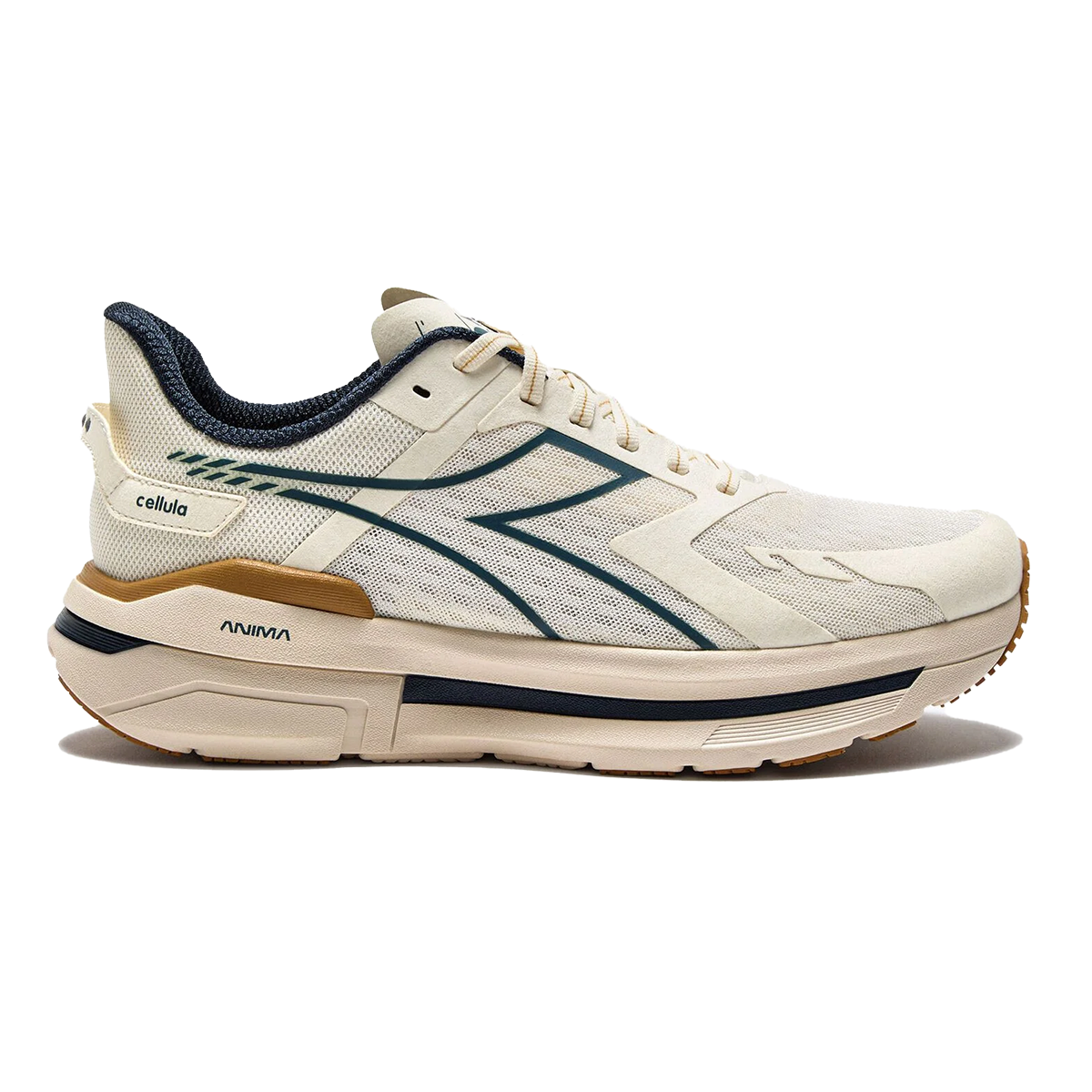 Diadora Cellula — Black - Whisper White — Size D — Width 8 — Front View