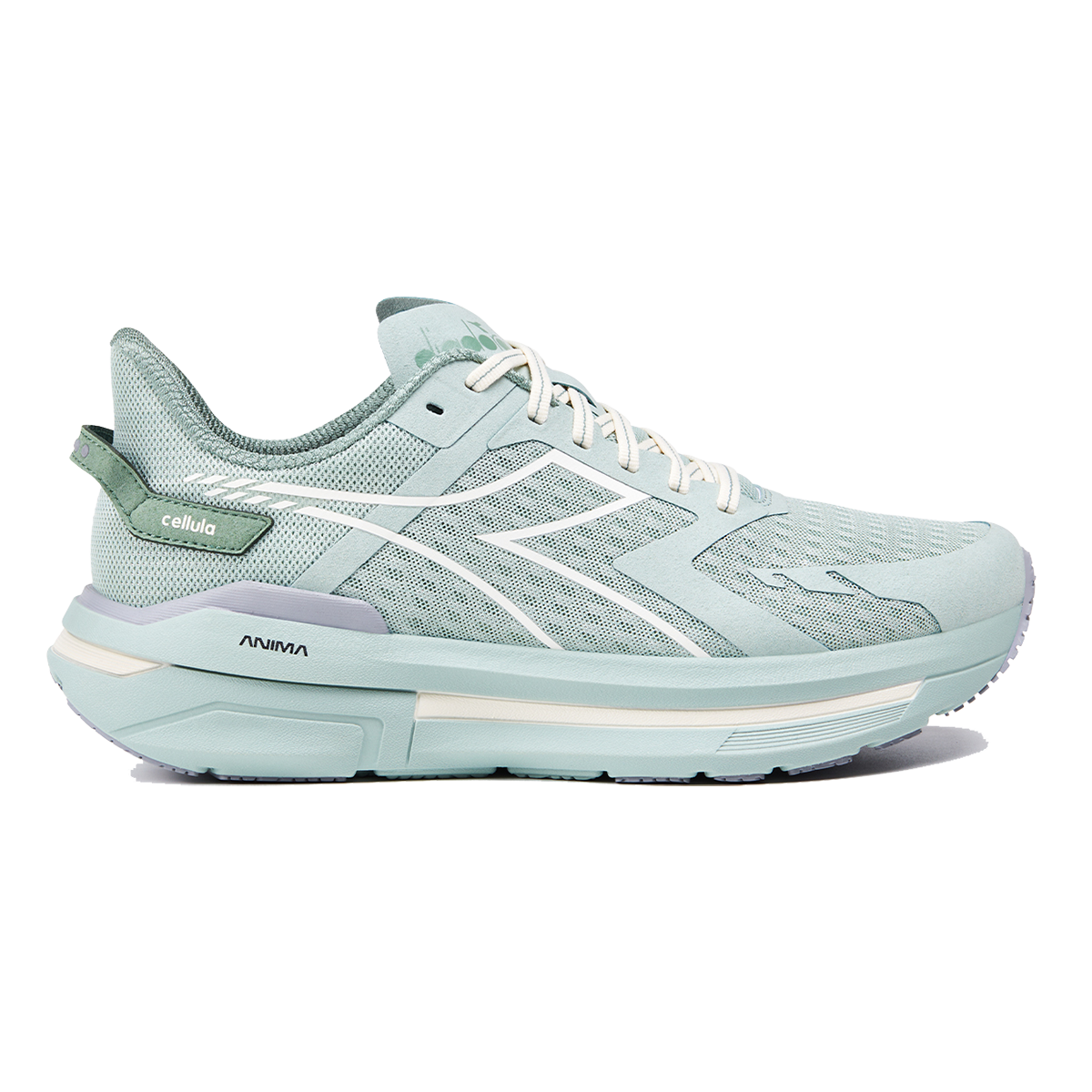 Diadora Cellula — Black - Whisper White — Size D — Width 8 — Top View