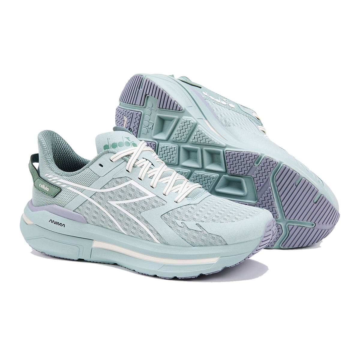Diadora Cellula — Black - Whisper White — Size D — Width 8 — Detail View