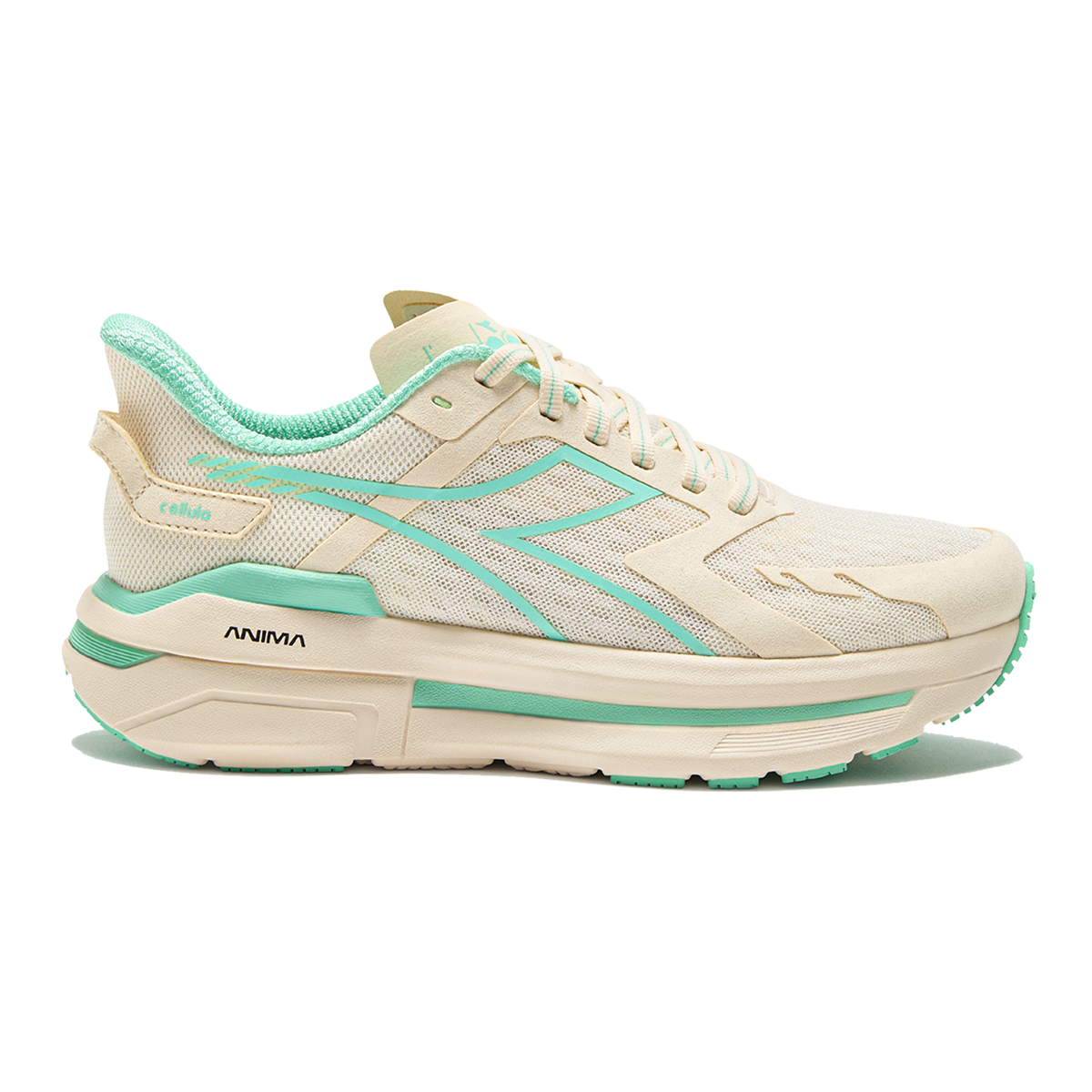 Diadora Cellula — Black - Whisper White — Size B — Width 6 — Front View