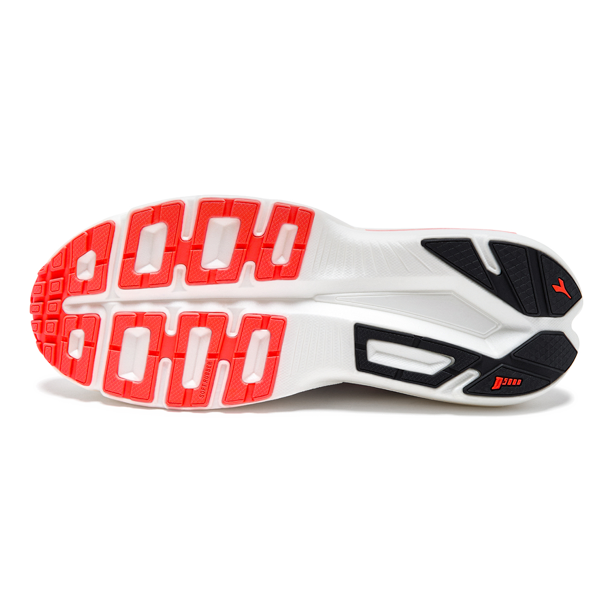 Diadora Frequenza — Whisper White - Cayenne — Size B — Width 6 — Back View