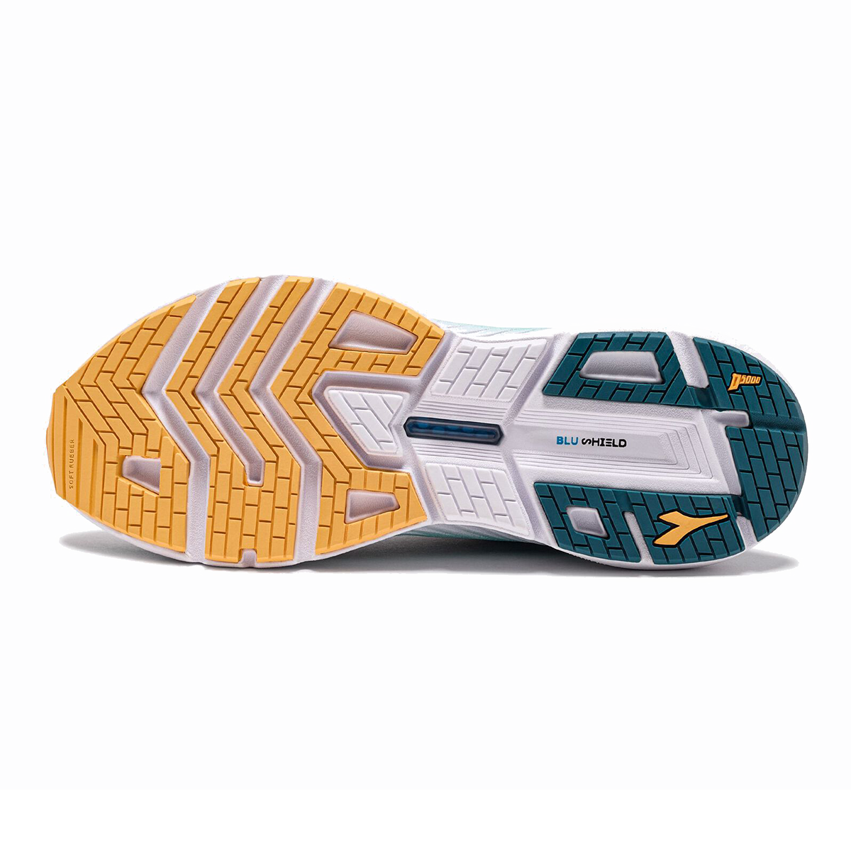 Diadora Mythos Blushield Volo 4 — Silver - Dusty Turquoise — Size B — Width 7 — Lifestyle View