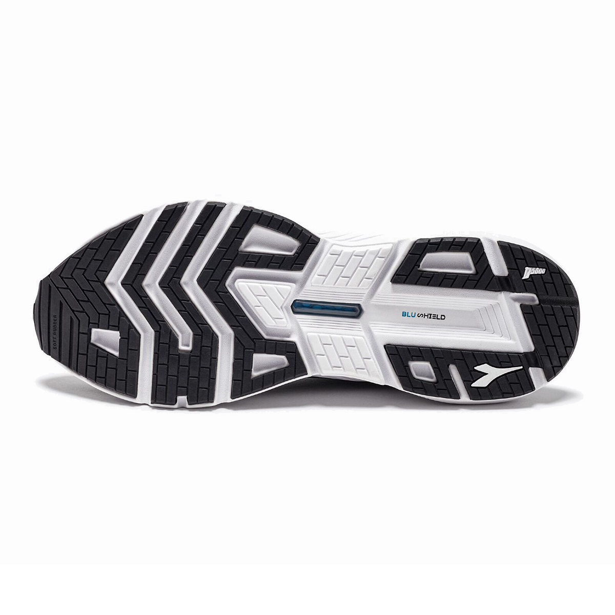 Diadora Mythos Blushield Volo 4 HIP — Black - White — Size B — Width 10 — Back View