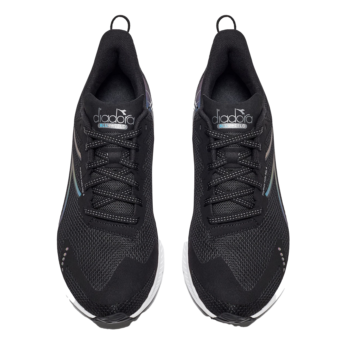 Diadora Mythos Blushield Volo 4 HIP — Black - White — Size B — Width 10 — Side View
