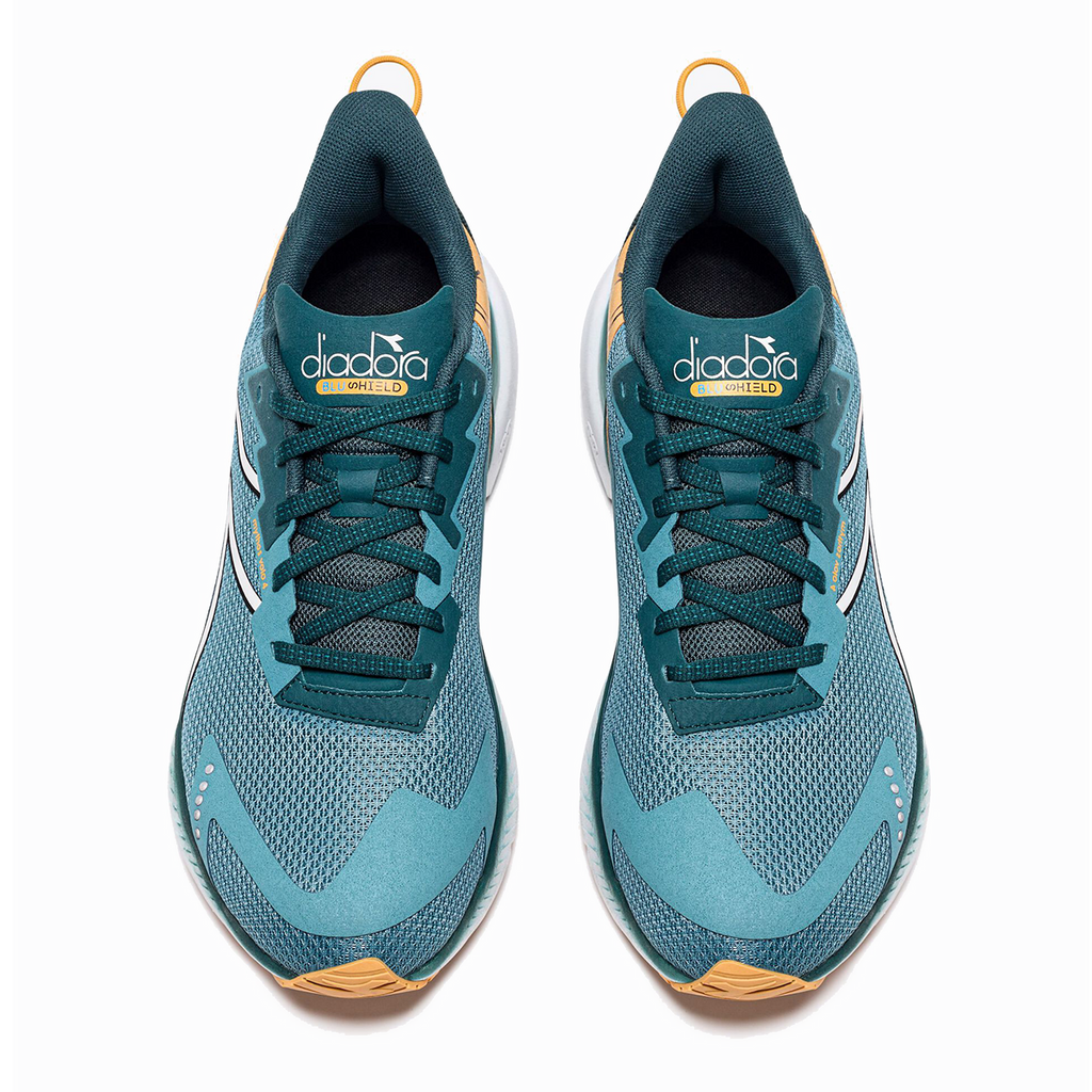 Diadora Mythos Blushield Volo 4 — Brittany Blue - Mediterranea — Size D — Width 8.5 — Detail View