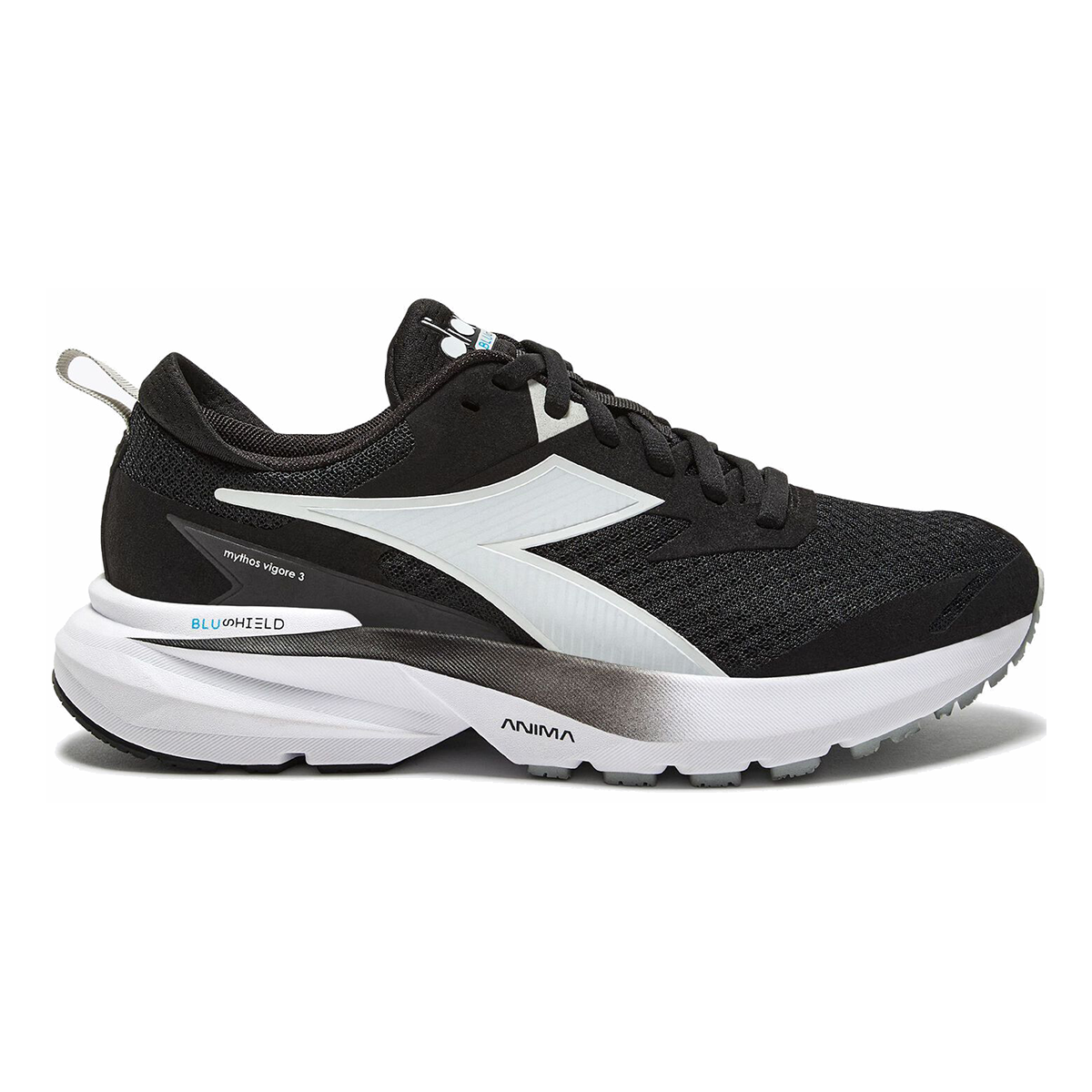 Diadora Mythos Blushield Vigore 3 — Silver DD - White - Black — Size B — Width 10 — Alternate View 7