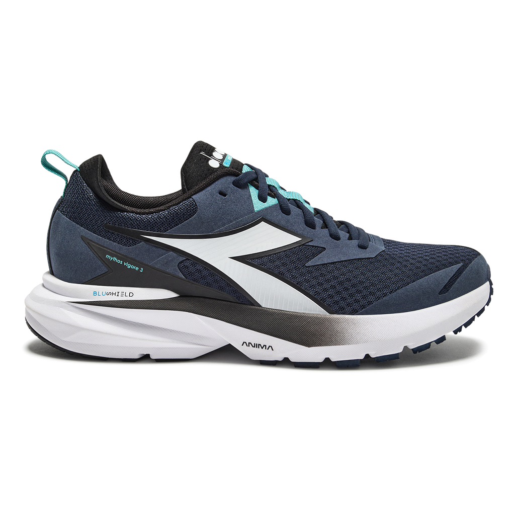 Diadora Mythos Blushield Vigore 3 — White - Black - Silver DD — Size D — Width 10 — Alternate View 7