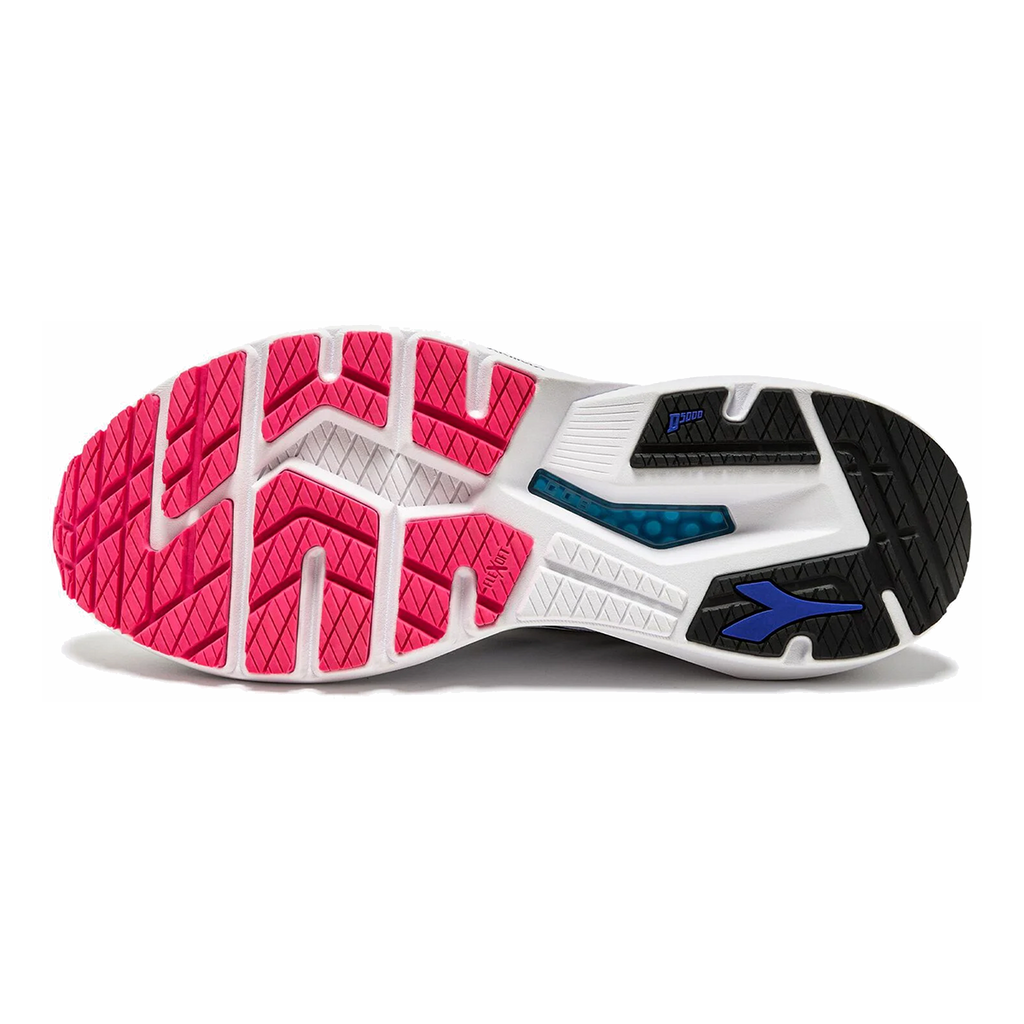 Diadora Mythos Blushield Vigore 3 — White - Black - Silver DD — Size D — Width 10 — Back View