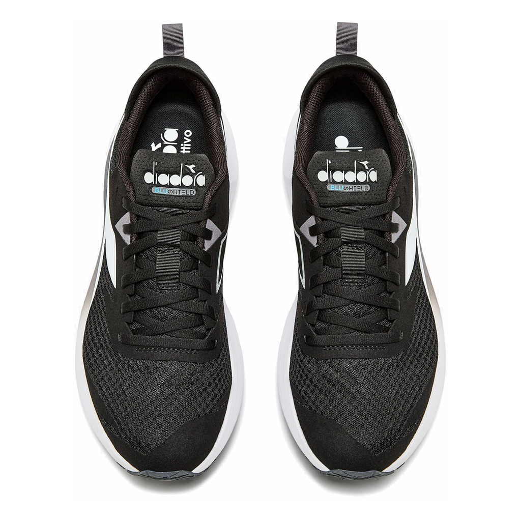 Diadora Mythos Blushield Vigore 3 — White - Black - Silver DD — Size D — Width 10 — Detail View