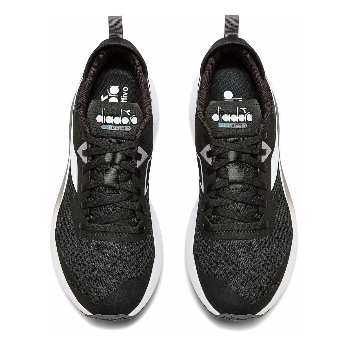 Diadora Mythos Blushield Vigore 3 — White - Black - Silver DD — Size D — Width 10 — Detail View